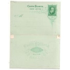 CB-016-carta bilhete de 200Rs tipo com arabescos ,dent 11 ,nova