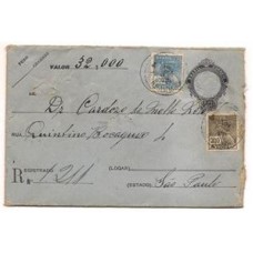 EV-05  Envelope de 500Rs para valores, tela de linho fino, usado