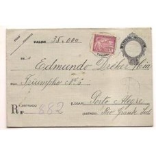 EV-07 envelope para valores de 500Rs tela de linho grosso ,cinza azulado, usado