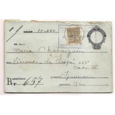 EV-09 envelope para valores de 500Rs tela de linho grosso  azul claro