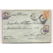 EV-10 envelope para valores tela de linho grosso,ortografia nova,azul claro usado