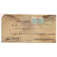 EV-14 envelope para valores de 100Rs em verde,usado