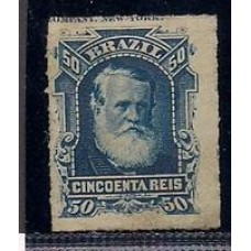 39L-50Rs D.Pedro barba branca com legenda, novo sem goma