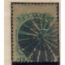 27AL-100Rs D. Pedro barba preta tipo 2 com legenda em espanhol, usado