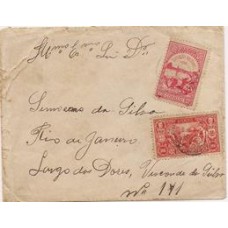 1908-Envelope circulado  para o Rio  com selos Exposição Nacional e Abertura dos Portos