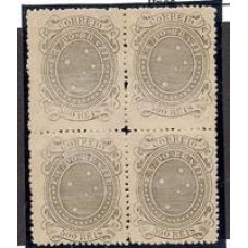 075a- 500Rs Cruzeiro cinza ardósia em quadra nova sem goma