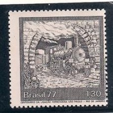 0991g-Centenário da Ligação Ferroviária S.Paulo-Rio impresso na goma