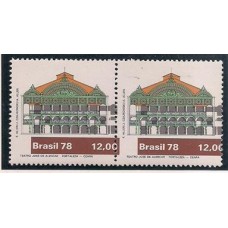 1077-Teatros Brasileiros,Teatro J. de Alencar, com castanho e cinza deslocados para a direita