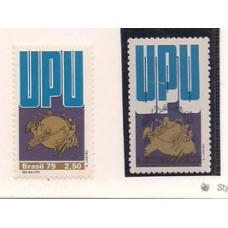 1117-Dia da UPU, CR$2,50 com roxo e castanho deslocados para baixo