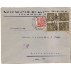 1929-Envelope  do Rio para Porto Alegre com  quadra de  selos  Condor de 500Rs