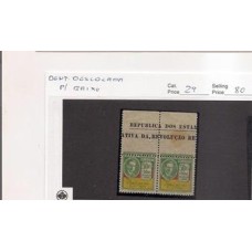 0029-50Rs Revolução de 30 em par com denteação deslocada