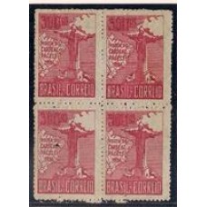 0078A-300Rs Cardeal Pacelli  2a tiragem em quadra com denteação vertical e horizontal dupla