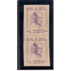 0102SD-Centenário  do Visconde de Cairú em par sem denteação com filigrana