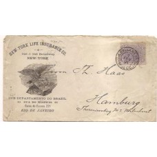 1894-Envelope com propaganda circulado para a Alemanha com 200Rs Cruzeiro do Sul.