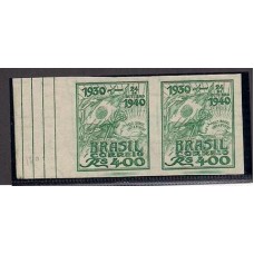 0157C SD-Decenio do Governo Vargas em par sem denteação na cor verde