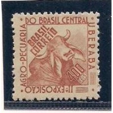 0172A-400Rs,2 Expo Agro-pecuária  com filigrana "Q" novo com goma e 1 pinta de oxidação