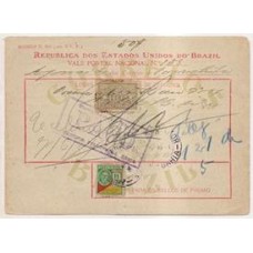 1934-Vale postal  porteado em 1000Rs com selo da Revolução de 30