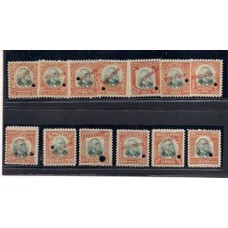 O-1/13-Serie completa ,Afonso Pena, com sobrecarga Specimen e furo de segurança da ABN