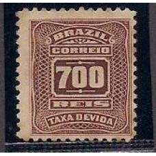 X-36- selo de 700Rs castanho, tipo Cifras ABN, novo sem goma