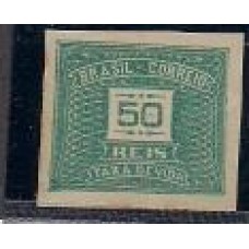 X-43-50Rs tipo Cifra Horizontal, prova em verde, papel medio