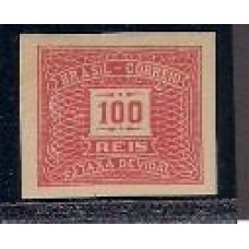 X-44-100Rs , tipo Cifra Horizontal, prova em vermelho, papel espesso