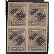 0116D-200Rs/100Rs Jornal Sobretaxado preto/violeta escuro,em quadra,com sobretaxa dupla