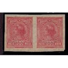 158A SD-100RS Alegoria da Republica sem filigrana em papel pelicula ,par sem denteação