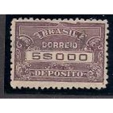 D-44I-5$000,sepia,filigrana F horizontal,usado,chapa quebrada na parte superior