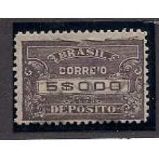 D-37-5$000 filigrana "D" horizontal ,usado, chapa quebrada na parte superior