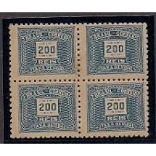 X-45E-200Rs Cifra Horizontal sem filigrana,denteação 11 X 10,5 , em quadra nova