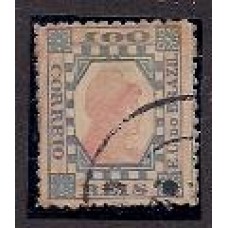 79FS- 100Rs Tintureiro, denteação 11 com filigrana de sutura horizontal, usado