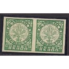 0135SD- 1a Reunião Sul Americana de Botanica, Orquídia, em par sem denteação