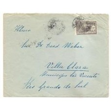 1928-Envelope com selo de 300Rs Bi-Centenario do Café , 1 porte nacional