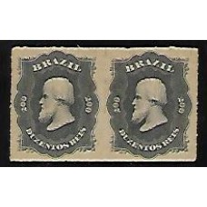 35-200Rs D.Pedro percê, par novo com goma e charneira