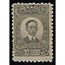 A-025A-10.000 Santos Dumont, denteado 9 filigrana vertical, novo sem goma