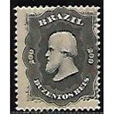 28-200Rs D.Pedro barba preta, novo sem goma