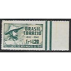 0190-100 Anos da Pacificação de Minas por Caxias, sem denteação á direita