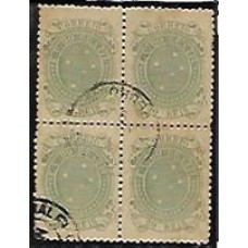 070A-20Rs Cruzeiro do Sul, denteado 11, verde, em quadra usada