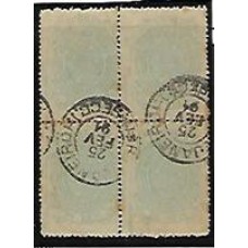 070-20Rs Cruzeiro do Sul, denteado 13, verde azulado, em quadra usada