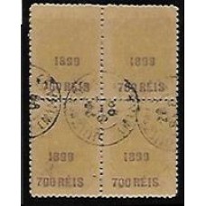 133- 700/500Rs Cruzeiro sobretaxado denteado 11, em quadra usada