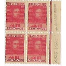 0203-Cent.de Francisco Manoel da Silva, autor do Hino Nacional, filig."casa+" em quadra