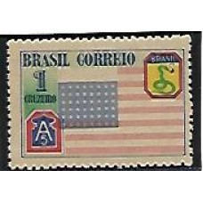 0208- 1 Cruzeiro, Homenagem á FEB, azul deslocado para baixo