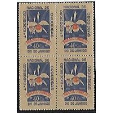 0224- 4 Exposição Nacional de Orquidias, quadra com faixa vermelha deslocada para cima