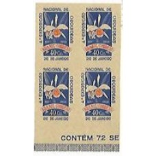 0224- 4 Exposição Nacional de Orquídias, prova em quadra, filigrana losangos