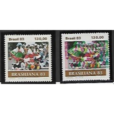 1306-Carnaval 83, selo de Cr$130,00 com cores deslocadas