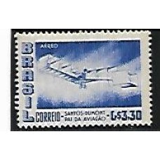 A-081Y-Santos Dumont, Pai da Aviação, Cr$ 3,30, em papel marmorizado, novo 