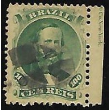 27AL-100Rs D.Pedro barba preta usado, com legenda em inglês á direita