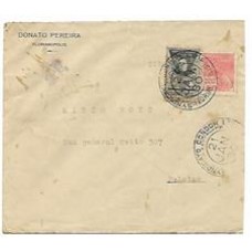 1930-Envelope de Florianópolis para Pelotas com selo de 2000Rs Victor Konder