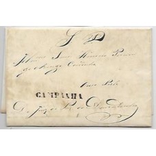 1839-Carta de Douradinho para Ouro Preto, isenta de porte  com cbo "Campanha" com 4,2cm