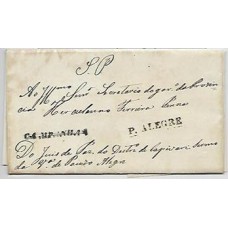 1835-Carta de Pouso Alegre para Ouro Preto com cbos "P.Alegre" e "Campanha &"